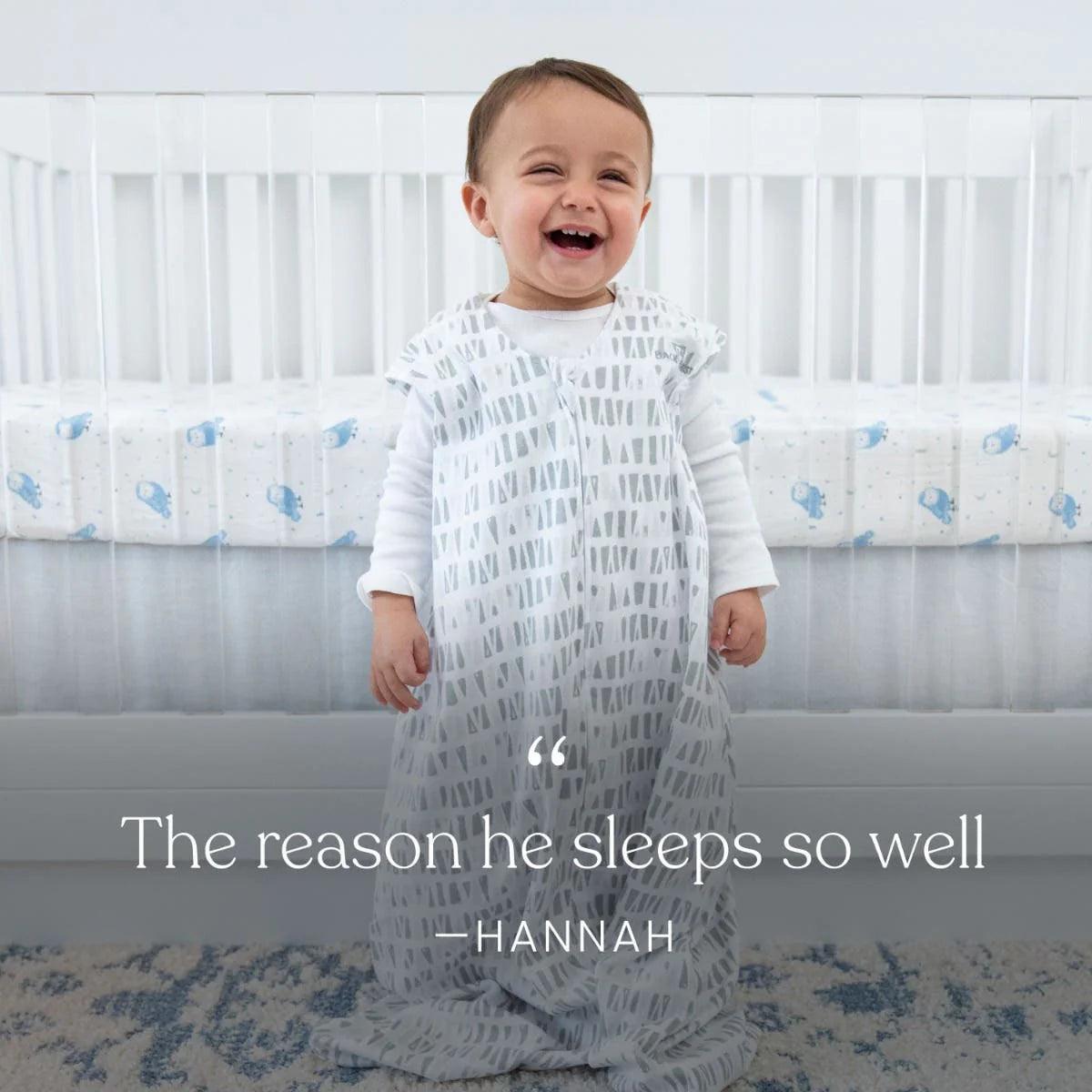 Halo Sleepsack Micro Fleece Gingham Blue 3.0 TOG - Soft Baby Wearable Blanket for Safe Sleep & Comfort | Perfect for Nursery, Daycare & Travel