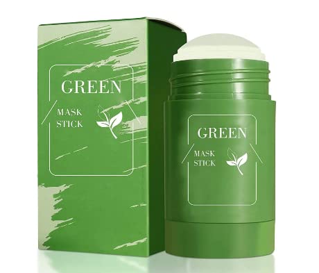 First Beauty Green Tea Purifying Clay Mask - Oil Control & Anti-Acne Deep Cleansing Face Mask for Oily & Acne-Prone Skin, 40g Travel-Friendly Eggplant Solid Mask | Perfect for Spa Night & Post-Workout Skin Detox