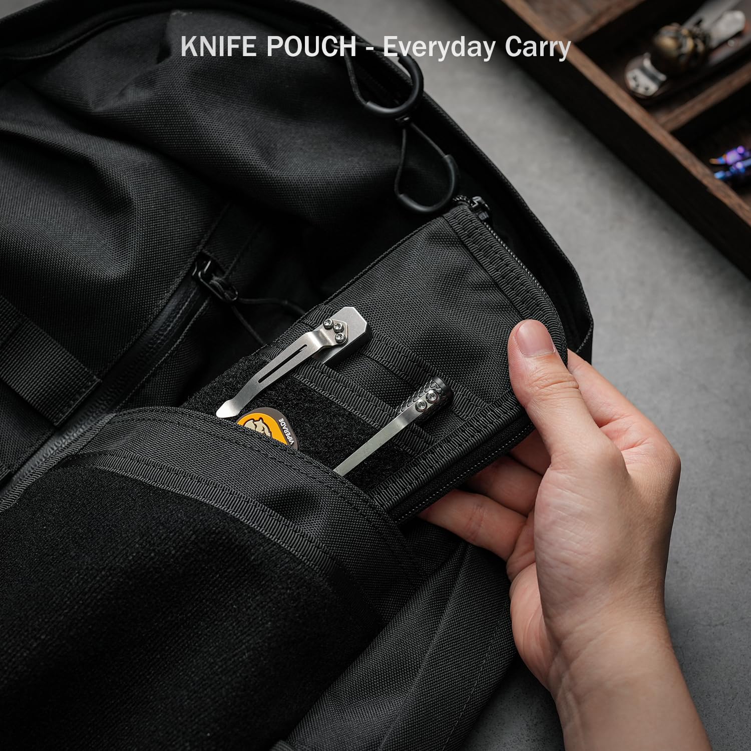 Viperade VE19 EDC Pouch - Tactical Tool Organizer for Men | Compact Storage for Multitools, Flashlights, Knives & Tactical Pens | Perfect for Outdoor, Camping & Everyday Carry (EDC) Gear Organization