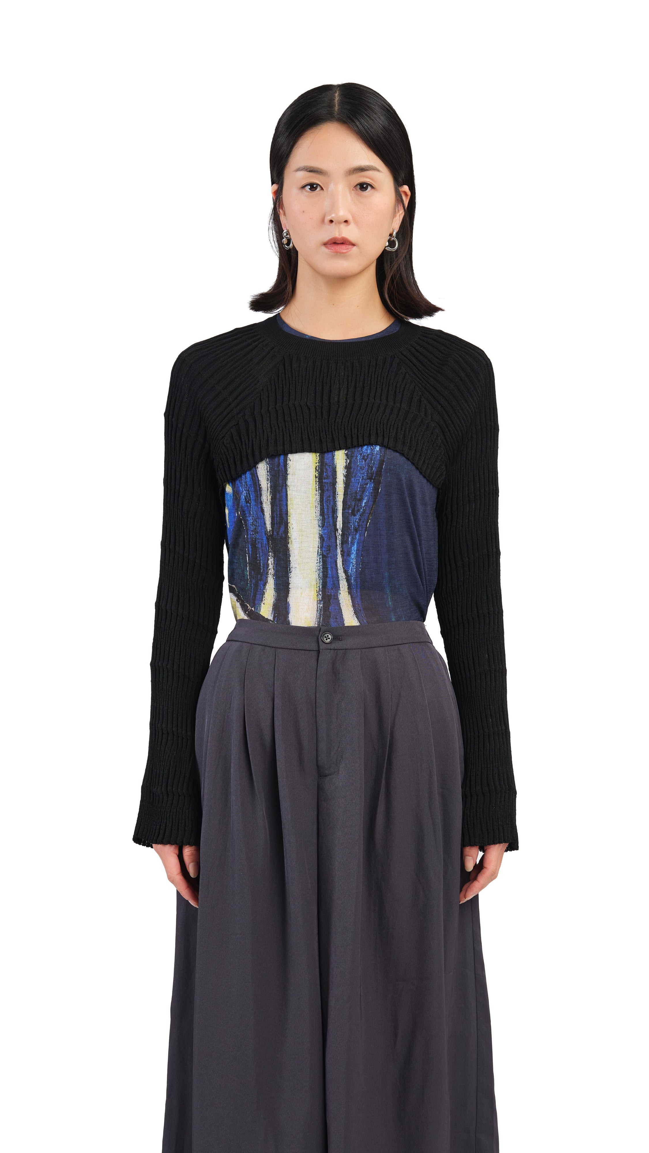 Stylish Cropped Sweater for Women - Trendy 3/4 Sleeve Knit Pullover | Perfect for Casual Outfits, Layering & Fall Fashion