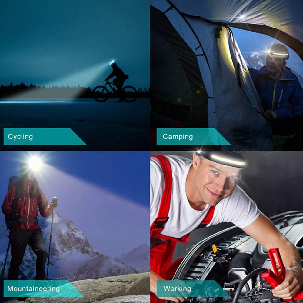 BriteBeam Pro Headlamp with 230° Wide Beam & Motion Sensor - Ultra Bright LED Headlight for Camping, Hiking, Running - Waterproof & Lightweight Head Torch for Outdoor Adventures, Night Jogging, and Emergency Use