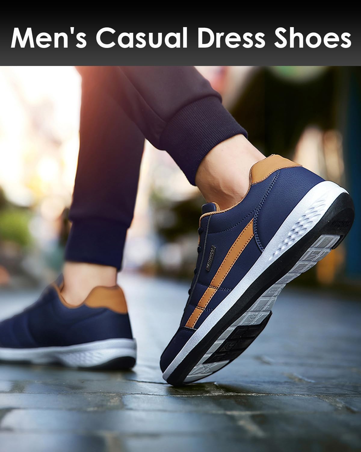Men's All-Season Comfortable Non-Slip Jogging Shoes for Outdoor Walking, Park, Gym & Workout - Breathable Lace-Up Sneakers for Running, Training & Daily Wear