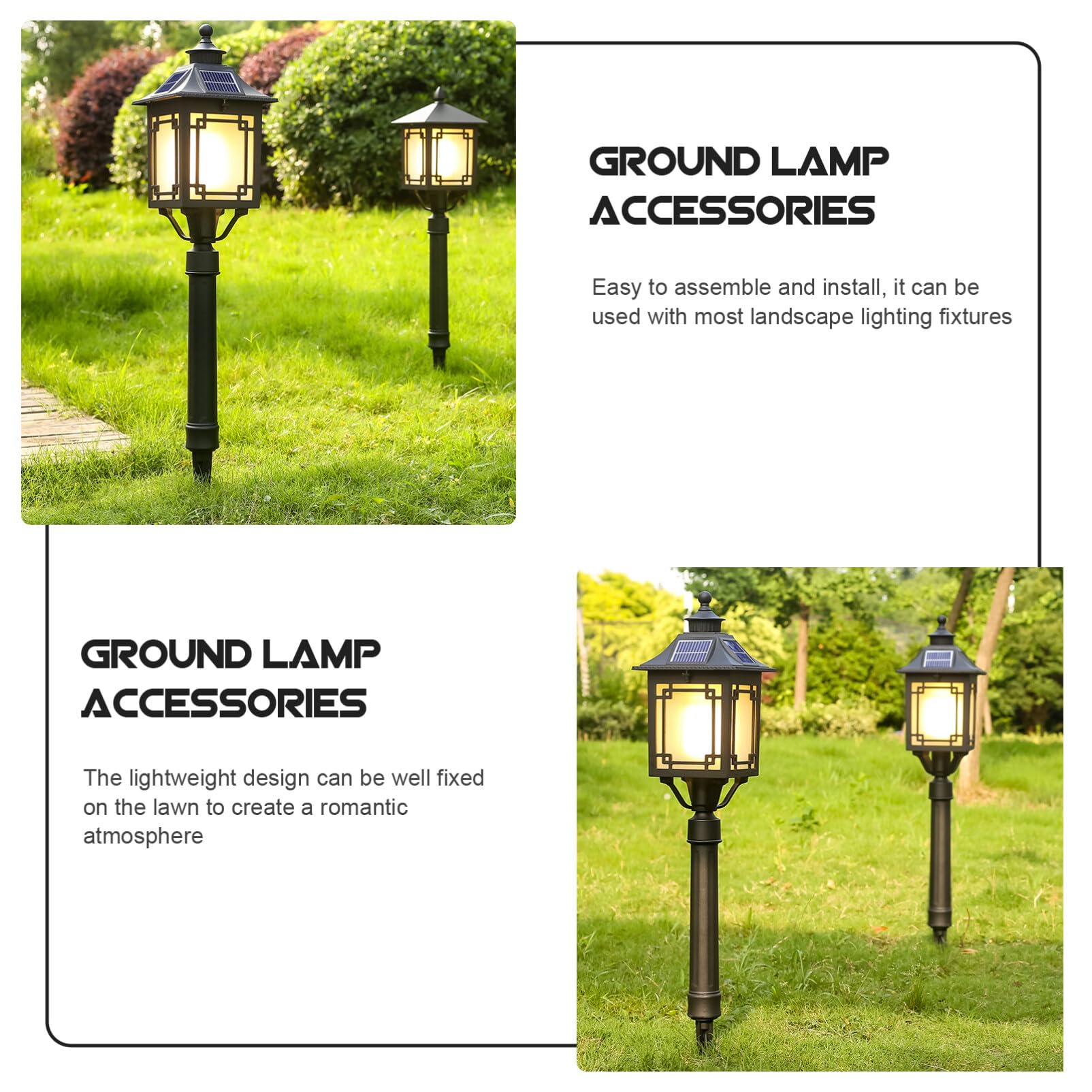 20 Pack Solar Torch Light Stakes Replacement - Outdoor LED Landscape Decoration for Garden, Pathway & Yard Lighting | Weatherproof Ground Spikes for Patio, Walkway & Backyard Decor