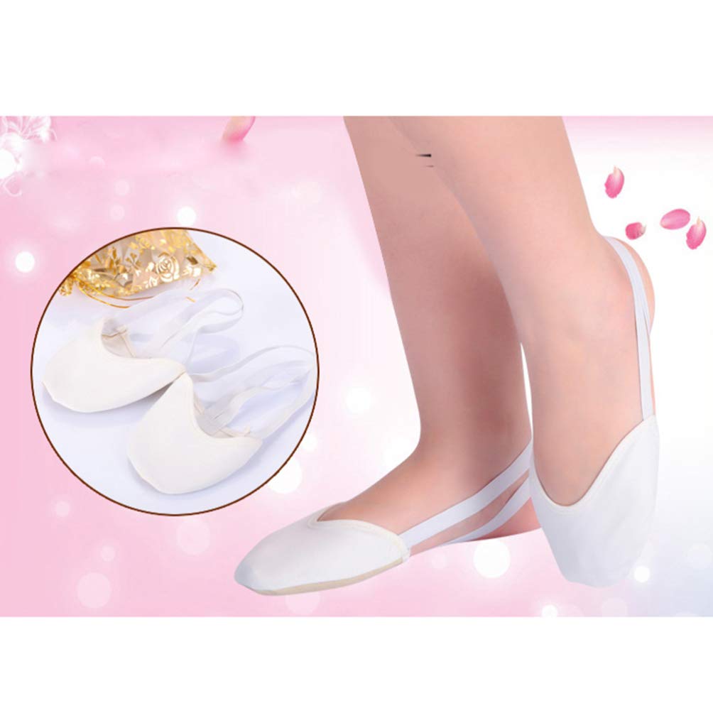 ARTIBETTER 1 Pair Half Dance Shoes Ballet Floor Socks Dance Paw Shoe Lyrical Sole Yoga Socks Ballet Socks Canvas Dance Shoes Socks for Dancer Foot Paw Dance to Clamp White Eclipse Miss - Perfect for Ballet, Yoga, and Lyrical Dance Performances