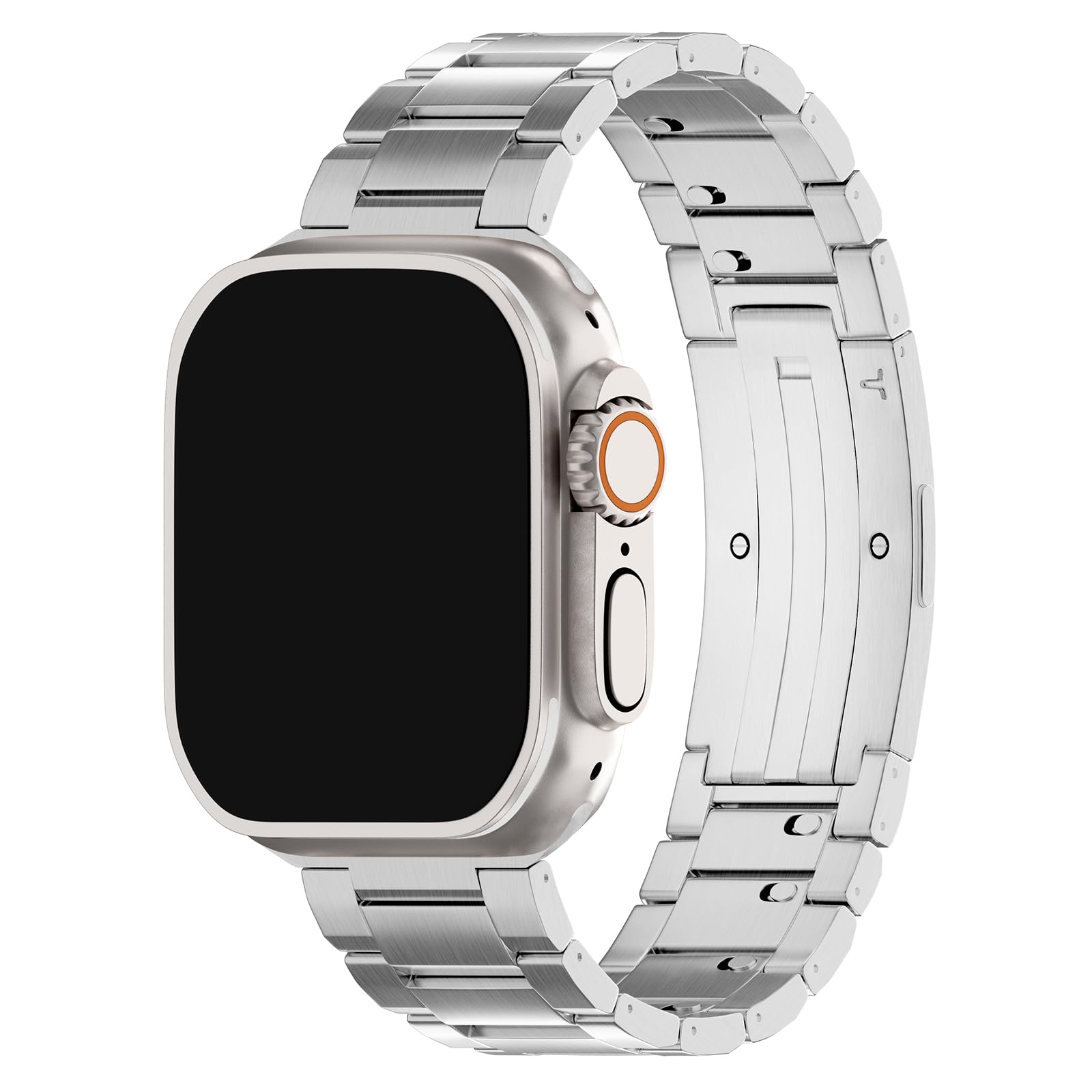 LDFAS Titanium Metal Band for Apple Watch Ultra 2 49mm & Series 10 46mm - Scratch Resistant Strap for Men - Compatible with Apple Watch 9/8 45mm - Perfect for Workouts, Outdoor Adventures & Everyday Wear