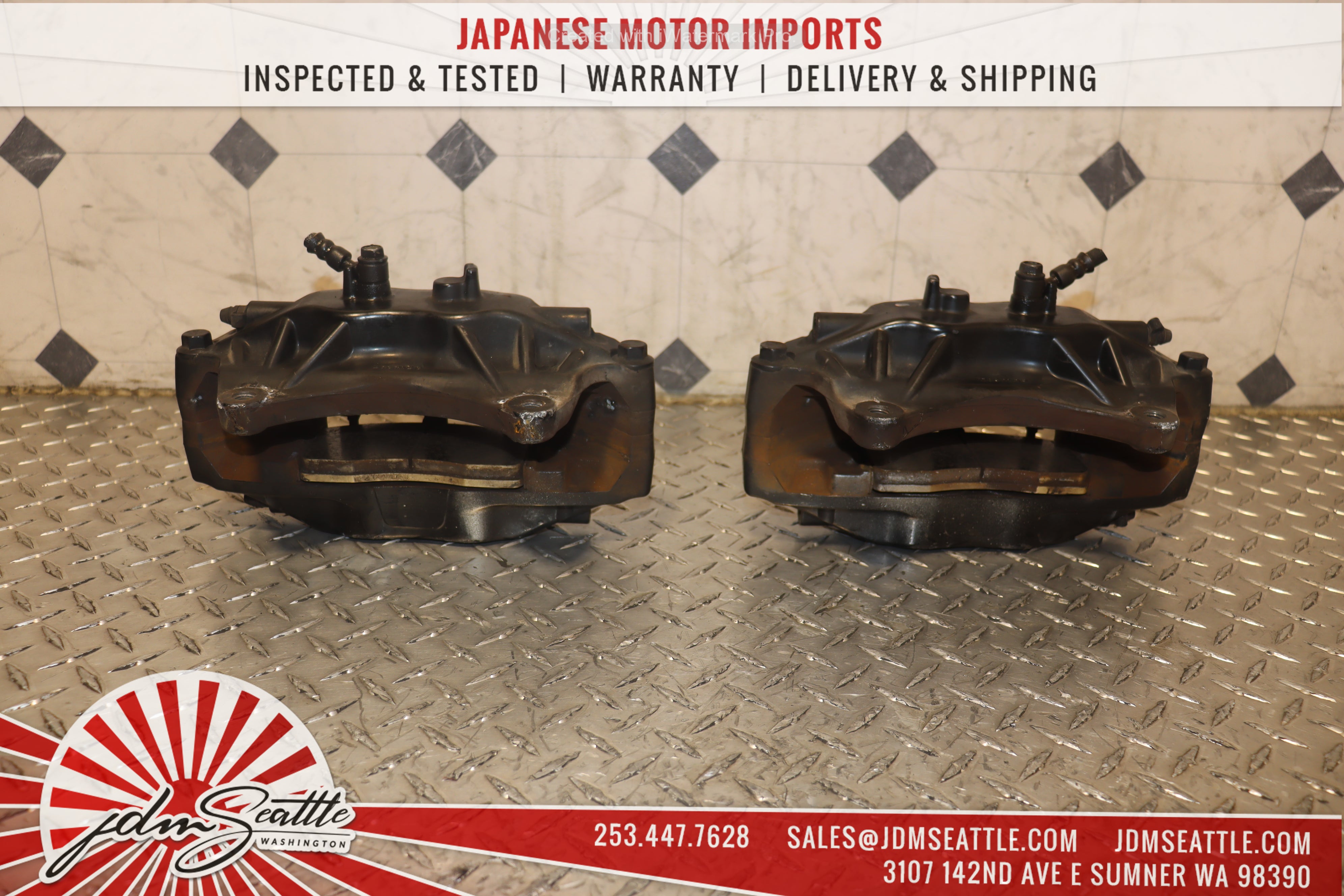 2008-2014 Subaru Impreza WRX STI JDM 4-Piston Brembo Big Brake Calipers Pair - GRB GVF Fitment - Upgrade for Track & Street Performance