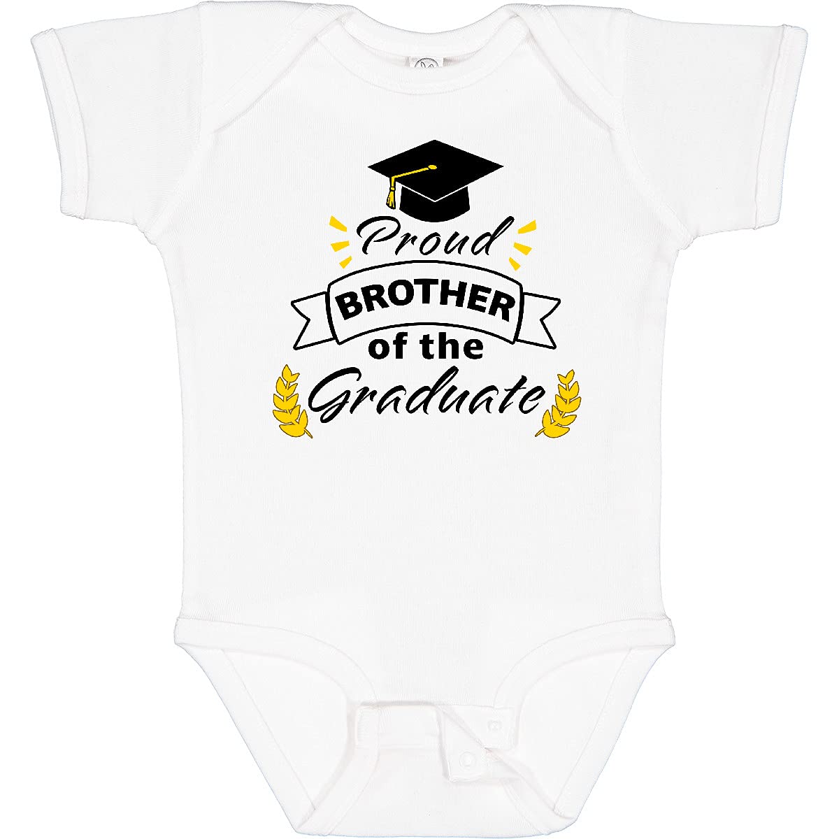 Inktastic Proud Brother of the Graduate Baby Bodysuit - Comfortable Cotton Onesie for Siblings Celebrating Graduation Ceremonies & Family Photos