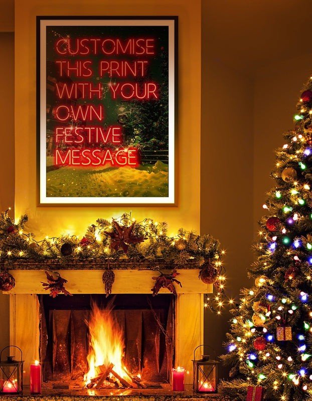 Custom Christmas Neon Print - Personalized Holiday Decor for Home, Party & Gifts | Christmas Tree Ornaments, Wall Art & Festive Decorations