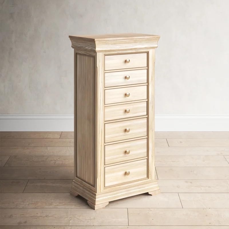 Malory Jewelry Storage Armoire Organizer - Hives and Honey Collection in Taupe Mist | Perfect for Bedroom, Closet & Vanity Organization
