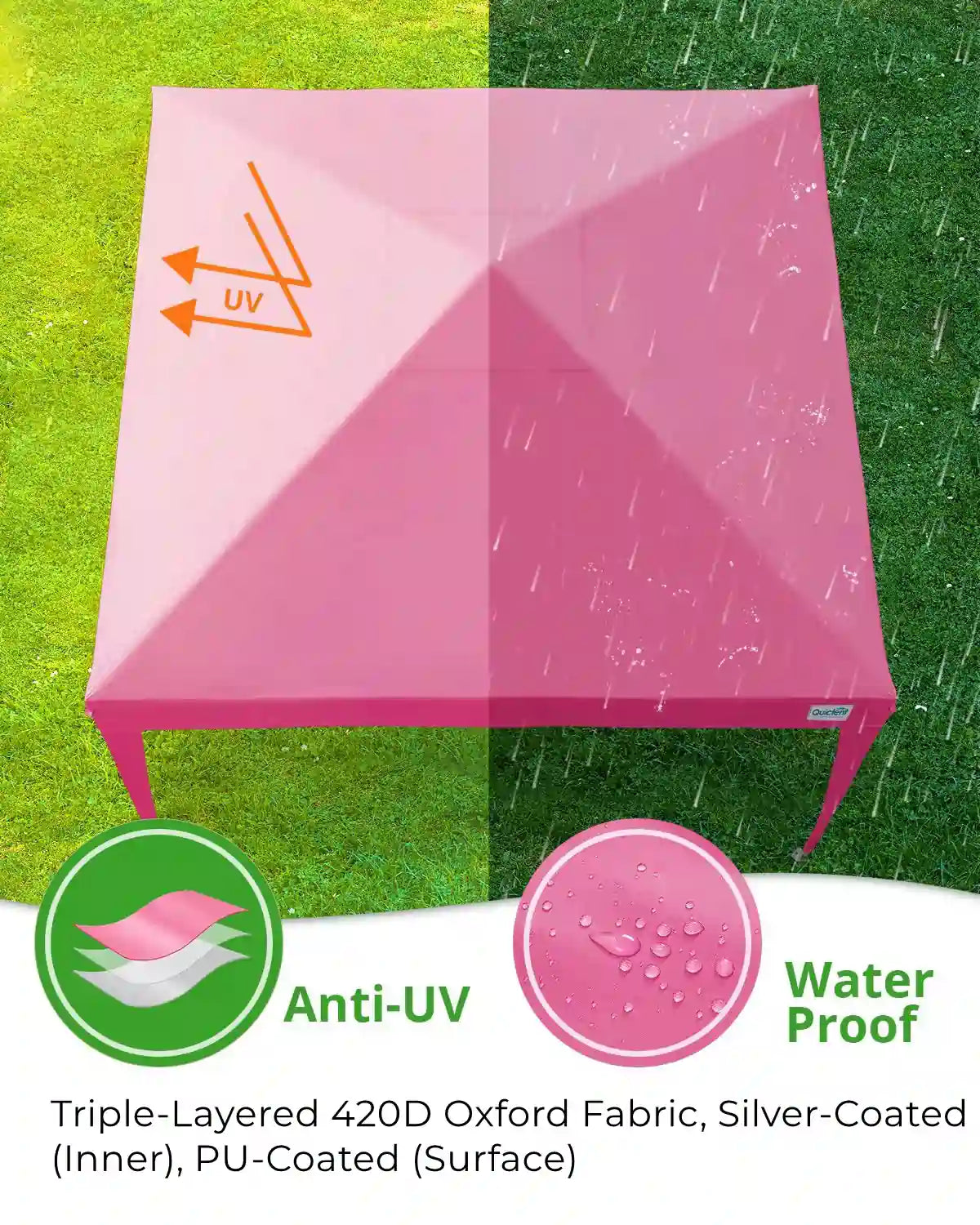 10'x10' Upgraded Pop Up Canopy Tent with Sidewalls - Waterproof & UV Protection for Outdoor Events, Parties, Camping, and Beach Use