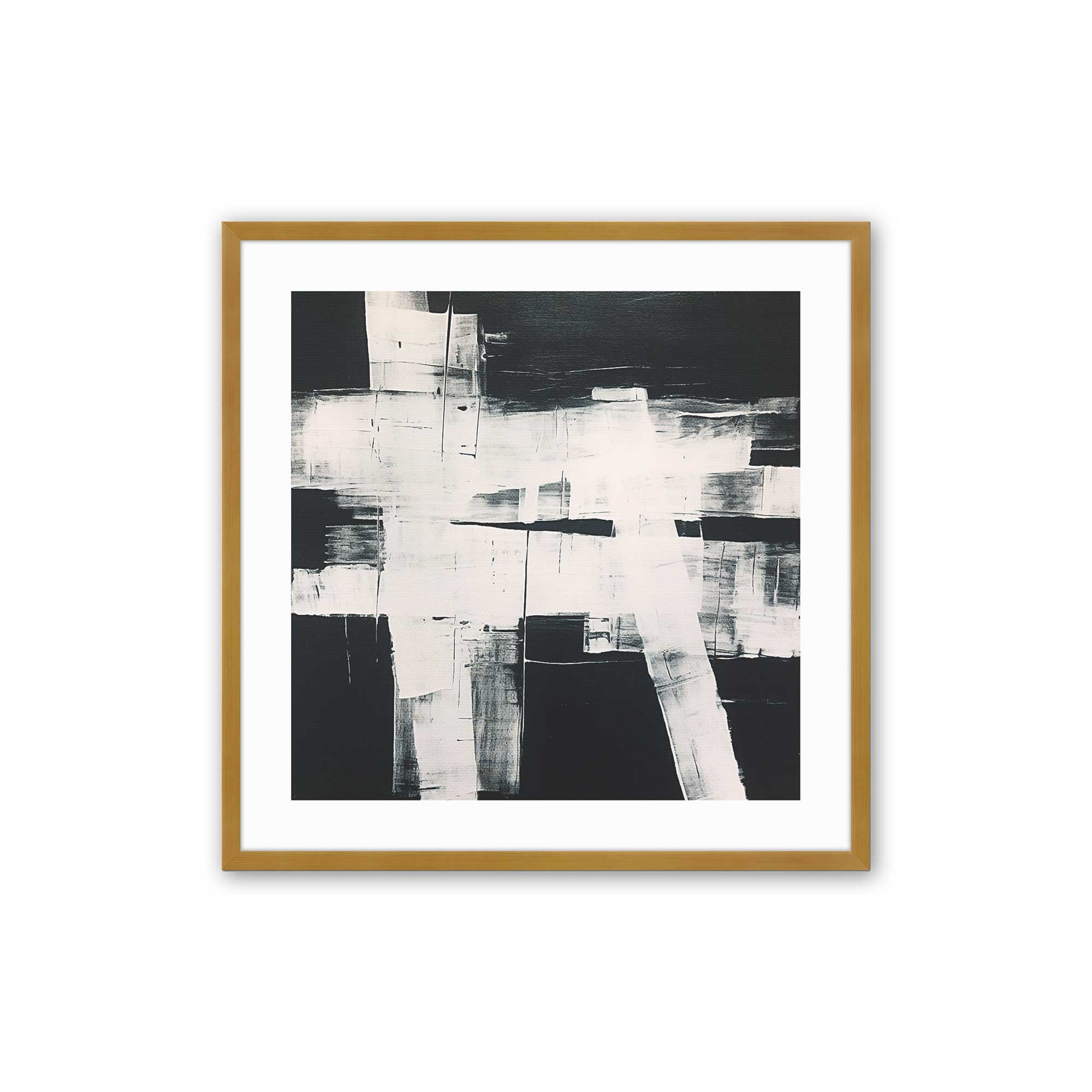 Eclipsed Onyx Tangle - Set of 2 Premium Art Prints for Wall Decor | Modern Abstract Black & White Artwork for Living Room, Bedroom & Office