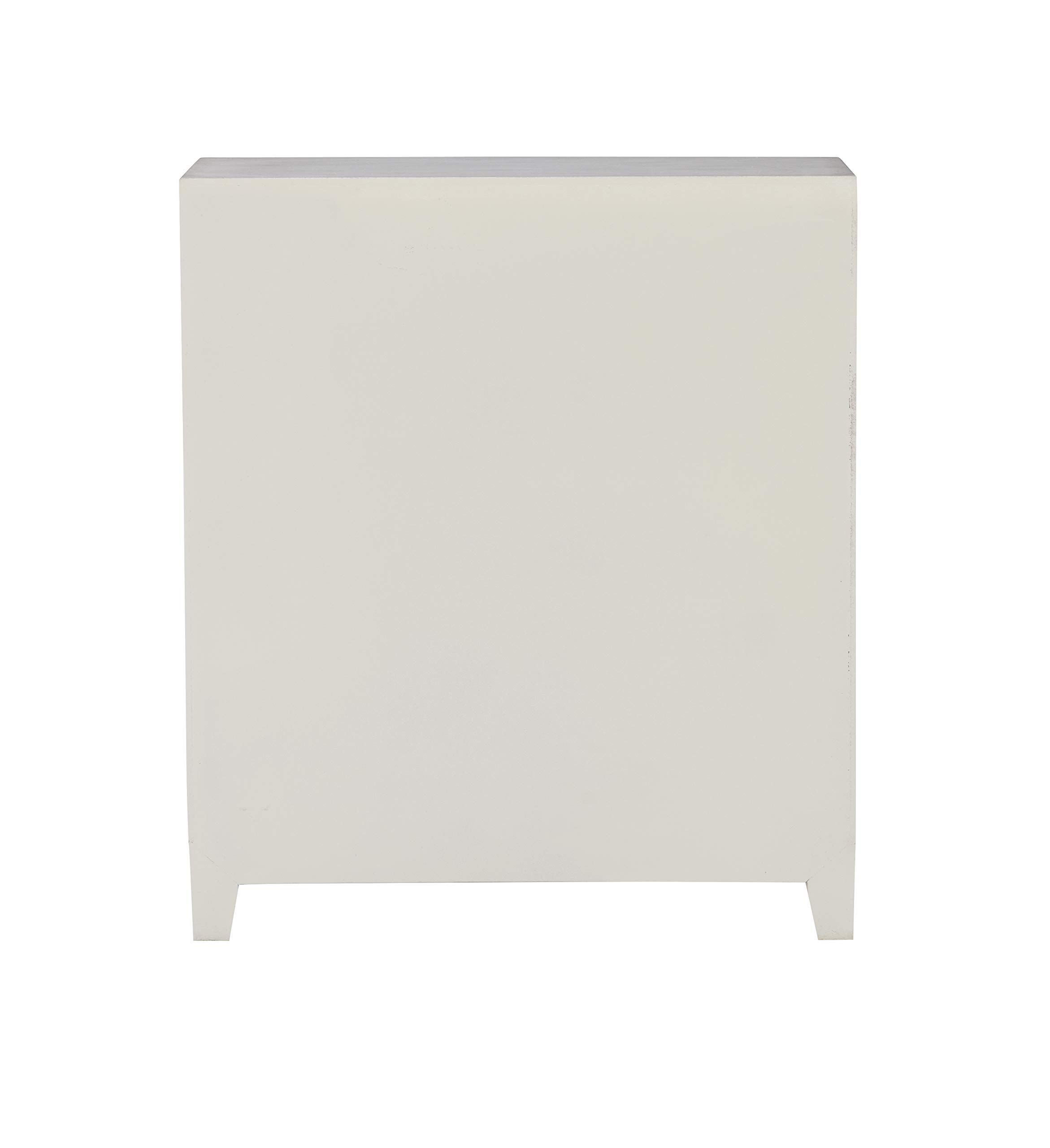 Powell Furniture Grace Antique White Cabinet - Elegant Storage Solution for Living Room, Bedroom & Home Office