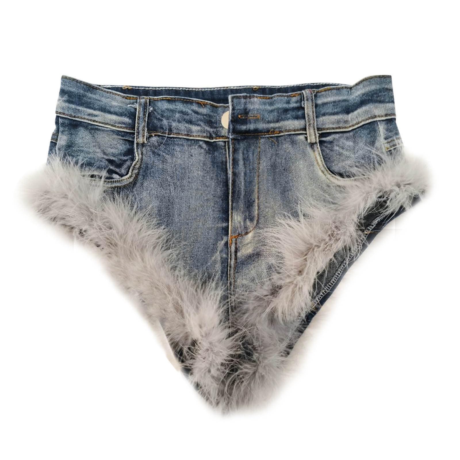 Trendy Women's Western Denim Shorts - High Waist Mini Micro Shorts with Elastic Tummy Control | Perfect for Summer Outfits, Casual Wear & Music Festivals 2024