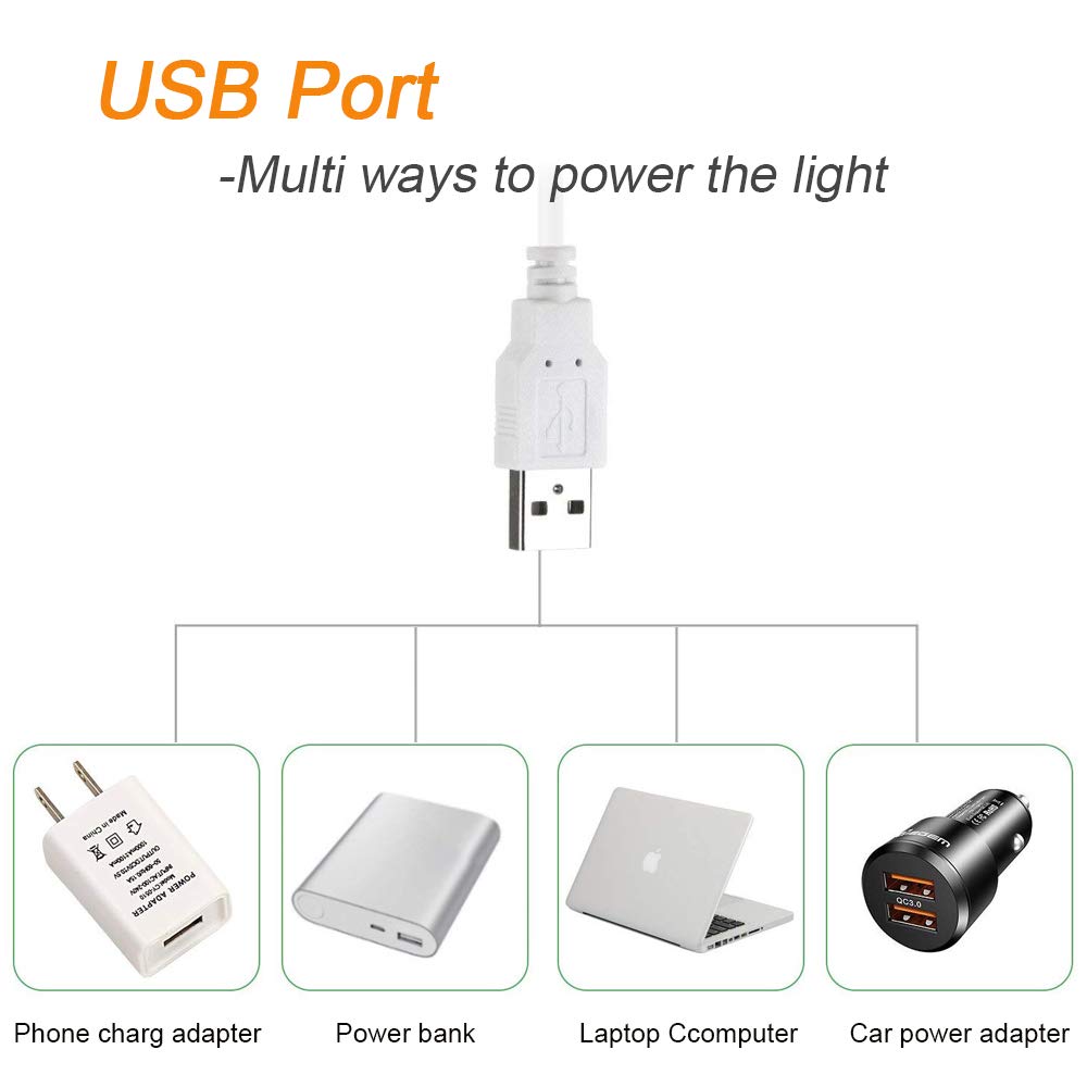 Dimmable LED Under Cabinet Lighting - 3 Color Temperature USB Reading Light Strip, Eye-Care Desk Lamp for Craft Table, Piano, Music Stand, Kitchen & Shelf | Perfect for Reading, Cooking, Crafting & Home Office Workspaces