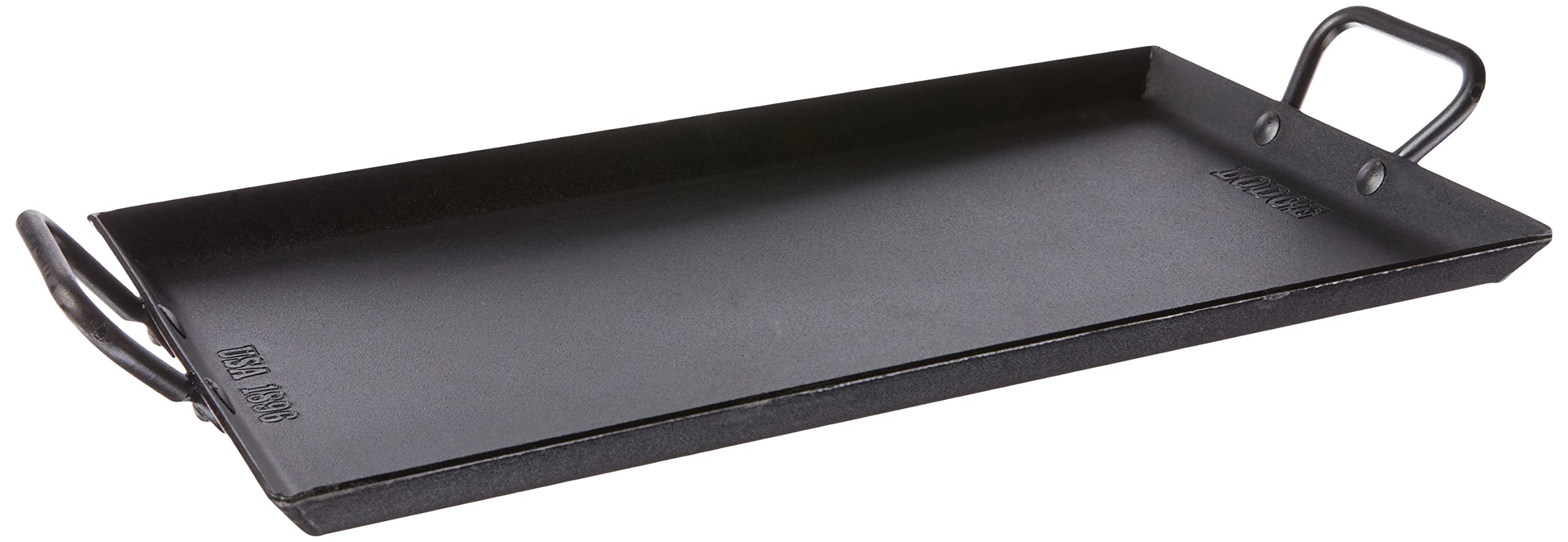 Lodge CRSGR18 Pre-Seasoned 18-Inch Carbon Steel Griddle with ASCRHH61 Orange Silicone Hot Handle Holders - Perfect for Outdoor Camping, BBQ Grilling & Home Kitchen Cooking