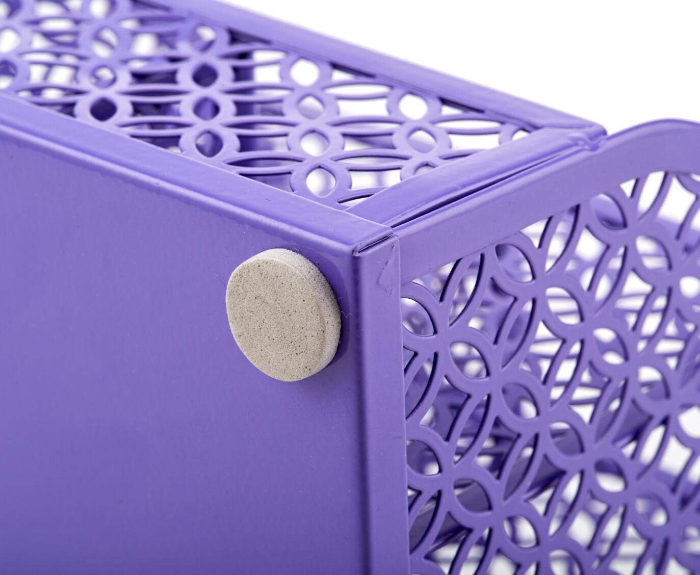 Anova Mesh Desk Organizer - 7 Compartments with Drawer, Pen & Candy Holder for Office & Home Organization (Purple)