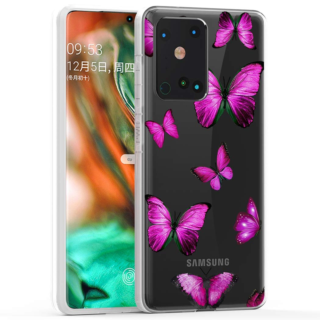 Cute Clear Slim Shockproof TPU Case for Samsung Galaxy S20 Ultra 5G - Soft Protective Phone Cover with Butterfly Design for Women & Girls | Perfect for Everyday Use, Work, and Travel
