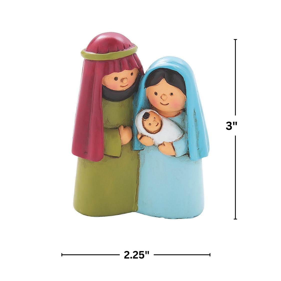 Fun Express Tiny Holy Family Figurines - 12 Piece Nativity Set for Christmas Home Decor, Gift, Tabletop Display & Holiday Centerpiece