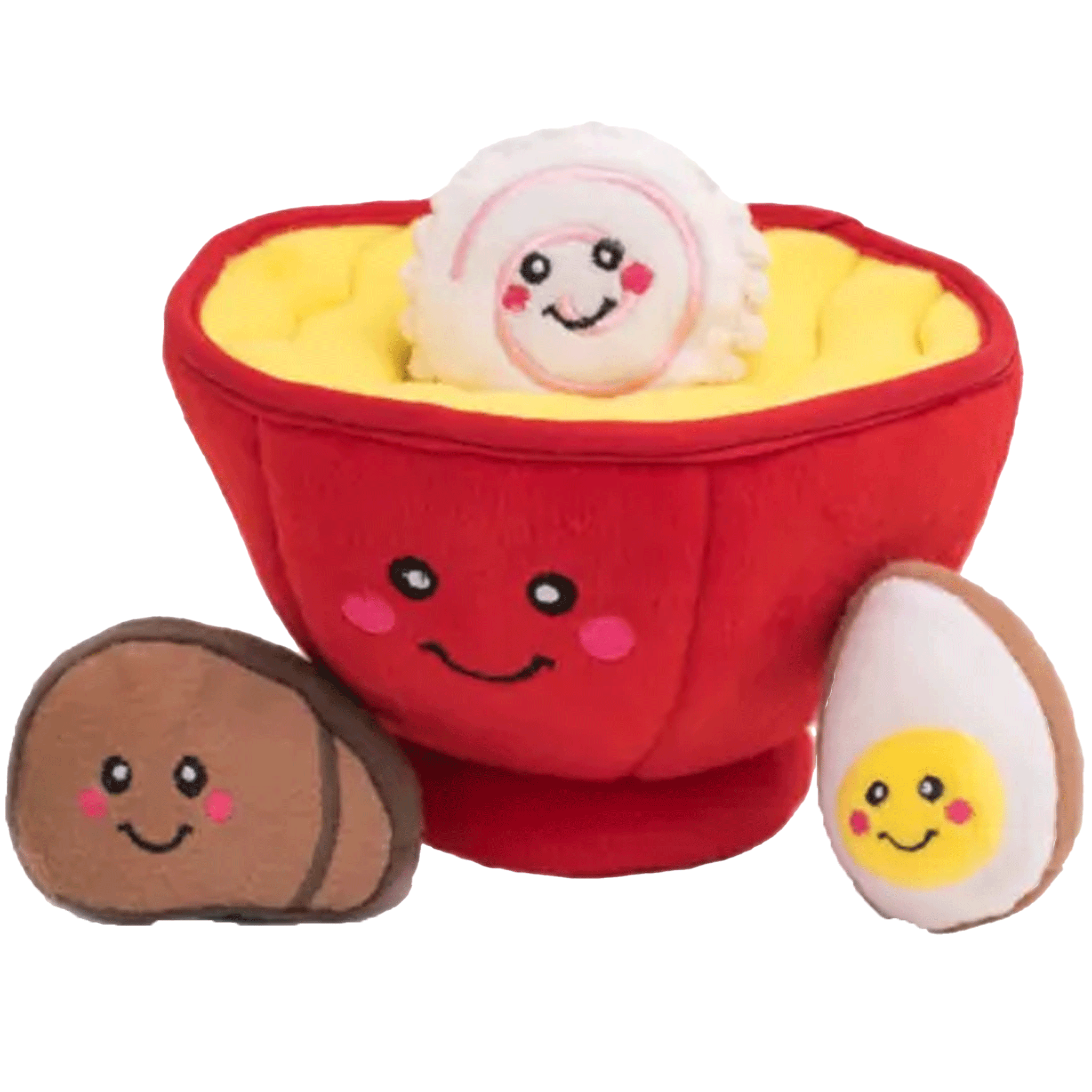 Zippy Paws Ramen Burrow Dog Toy - Interactive Plush Squeaky Toy for Small & Medium Dogs - Fun Hide & Seek Game for Indoor Playtime & Bonding