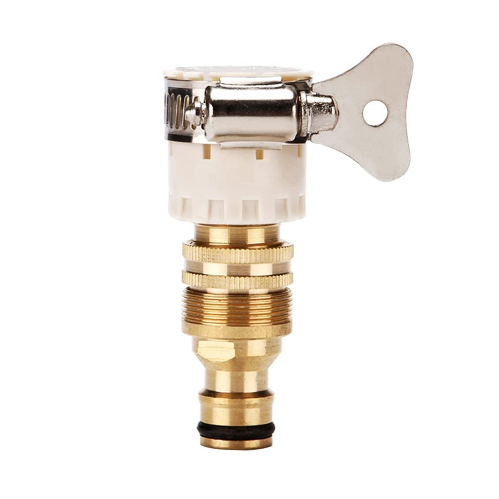 GRETD 5-Piece Brass Hose Barb Connector Set - Universal Water Pipe Fittings (15mm-23mm) for Garden Faucet, Mixer Tap & Irrigation System - Durable Brass Adapters for Outdoor Watering Tools & Plumbing Projects