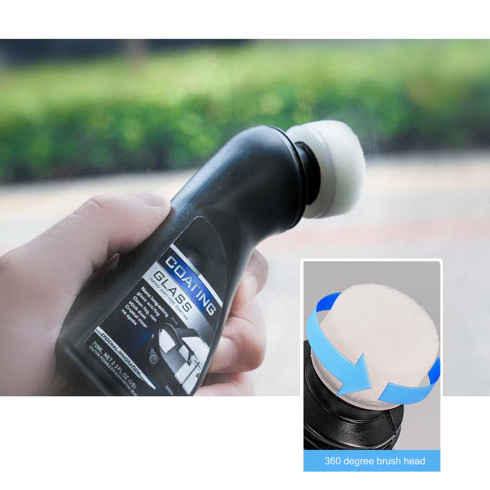 Micro-Molecular Anti-Fog Coating Spray for Car Windshield, Windows, Mirrors & Glasses – Long-Lasting Defogging Solution with Applicator – Perfect for Driving, Swimming & Outdoor Activities (1 Pack)