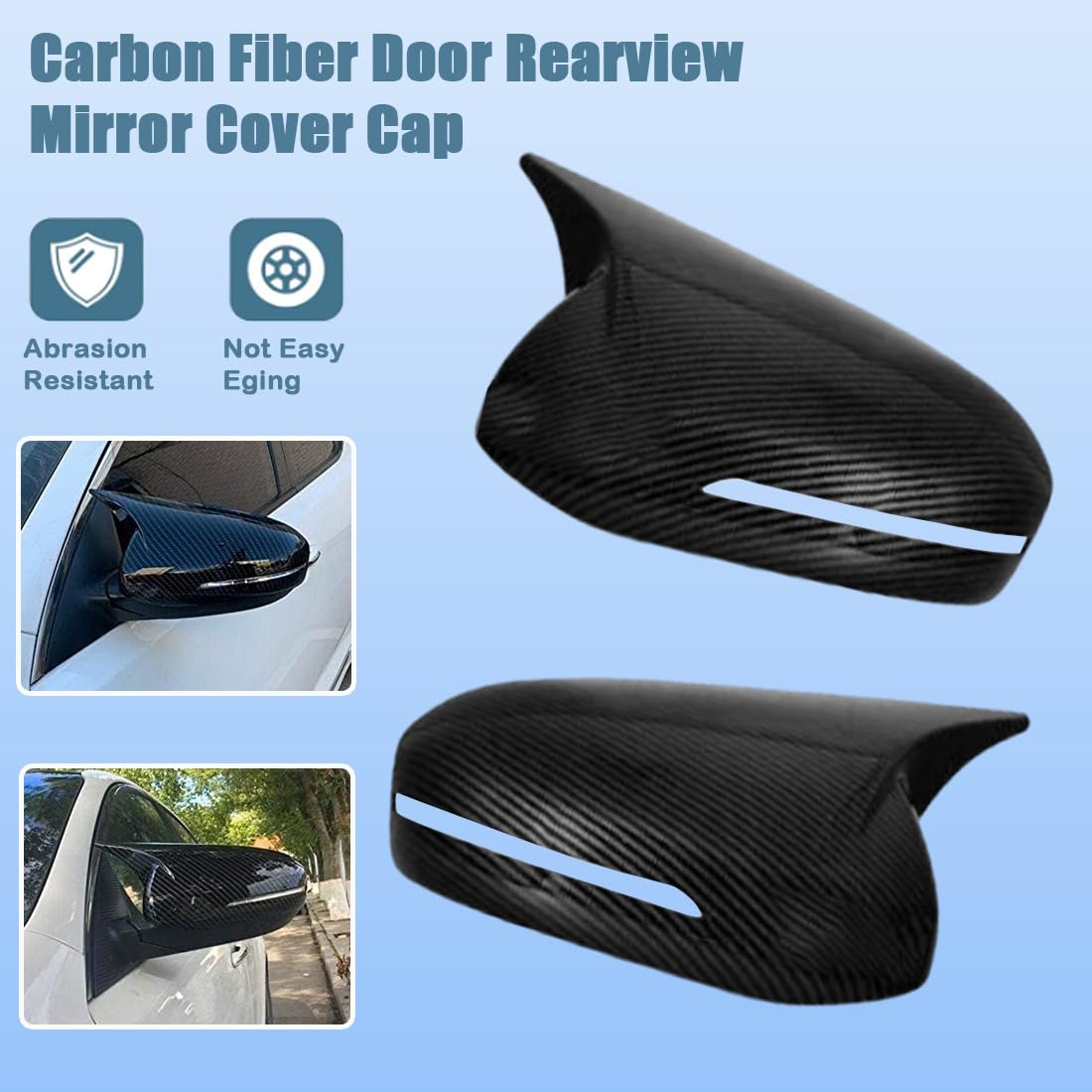 Carbon Fiber Side Mirror Cover for Kia Optima K5 2010-2015 - XITER Rear View Mirror Cap Replacement - Perfect for Car Customization & Protection