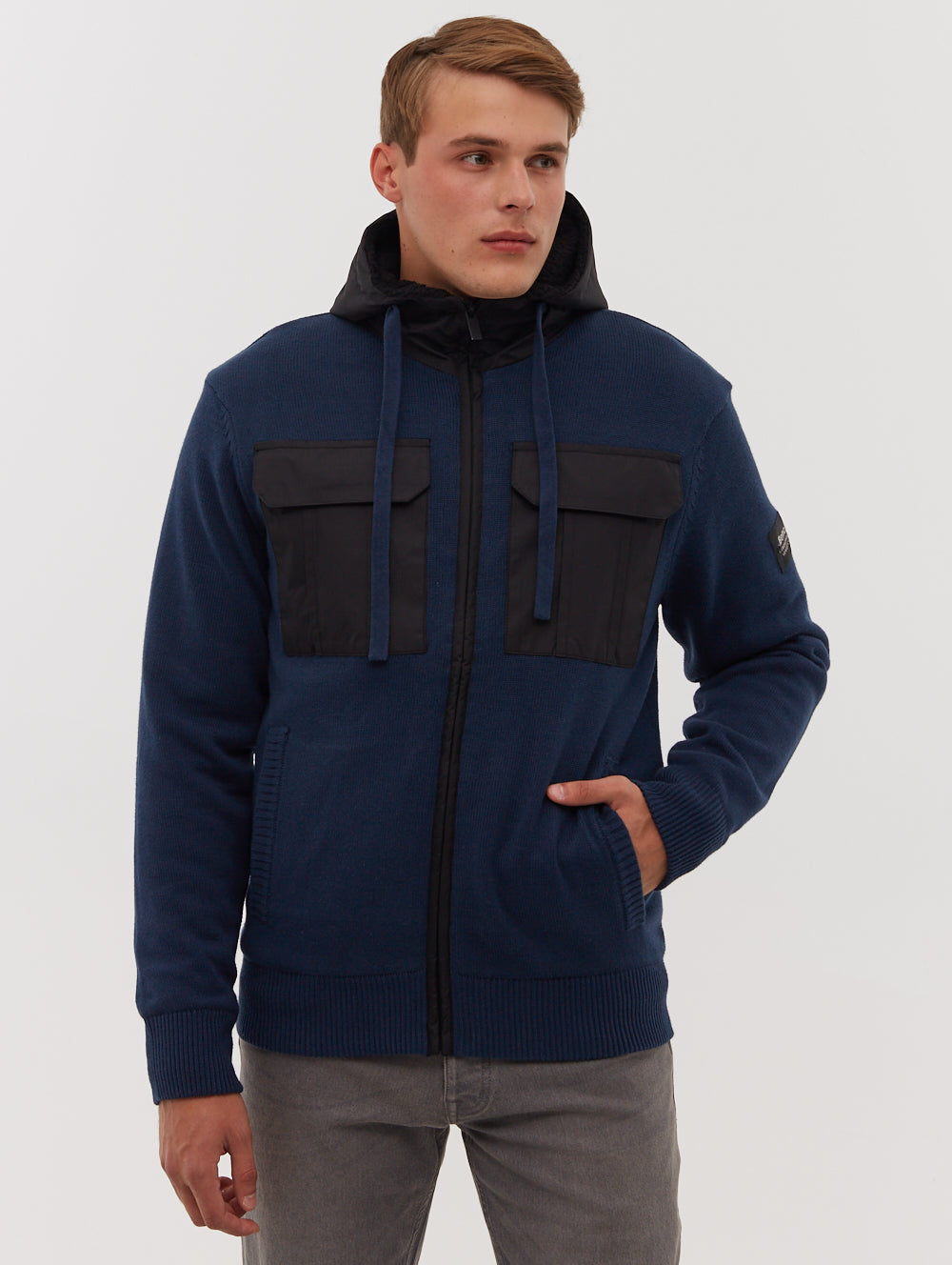 Minski Men's Zip Up Hoodie with Chest Pocket - Lightweight Fleece Pullover for Casual Wear, Outdoor Activities & Street Style Fashion