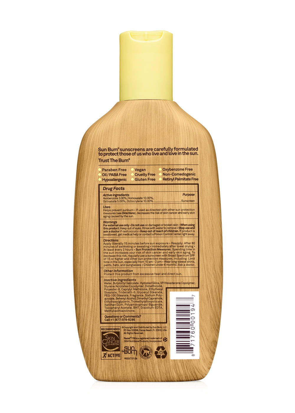 Sun Bum SPF 50+ Sunscreen Lotion - Broad Spectrum UVA/UVB Protection, Water Resistant, Vegan & Reef Safe - Perfect for Beach, Pool & Outdoor Activities