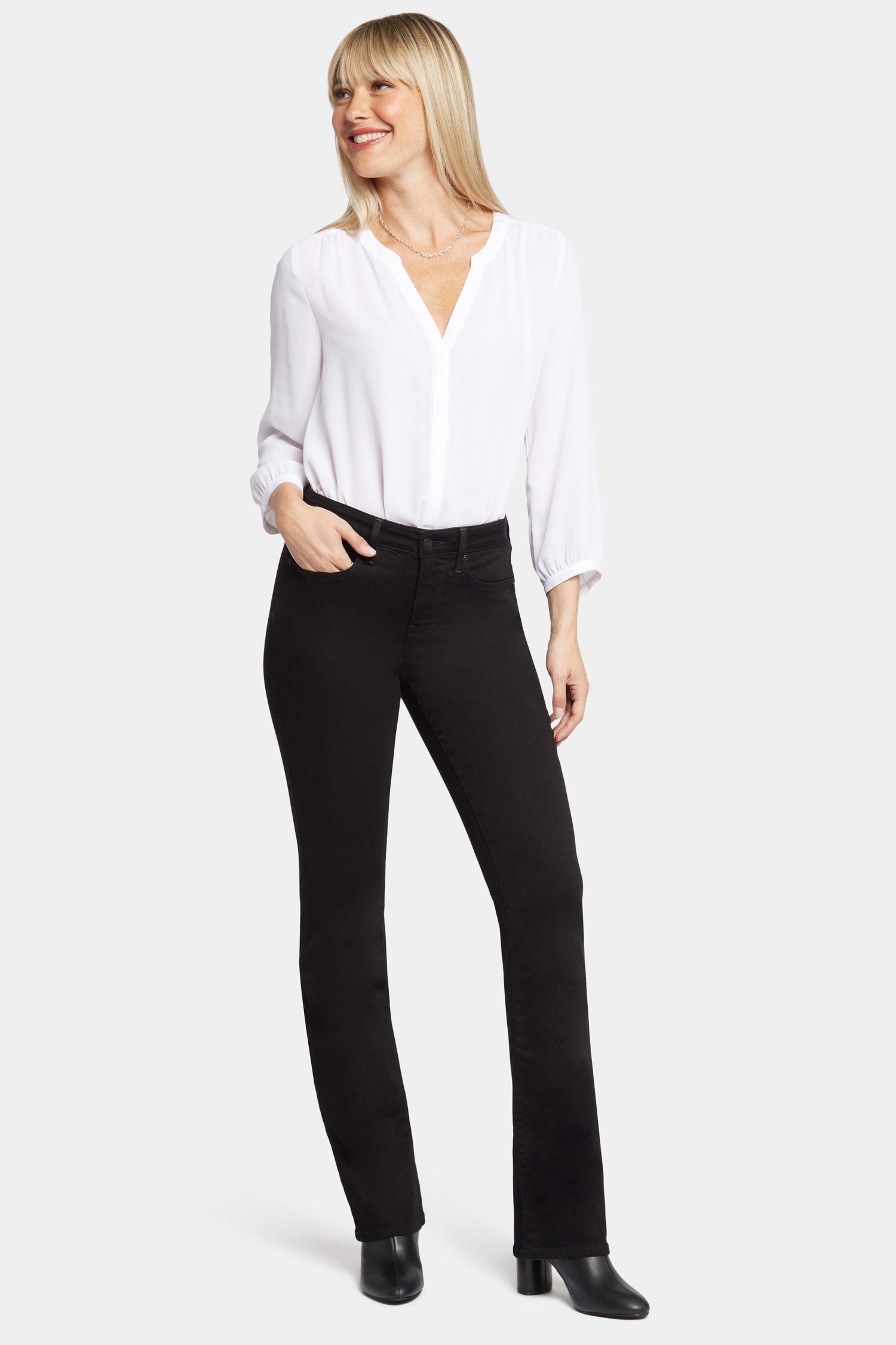 Barbara Bootcut Jeans for Women - Tall Length, Classic Black Denim Pants for Casual Wear & Everyday Outfits