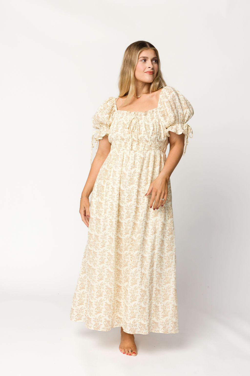 Savanna Steppe 100% Cotton Maternity Dress in Taupe - Bump Friendly & Inclusive Sizing (S-3XL) | Perfect for Pregnancy, Nursing, and Everyday Comfort