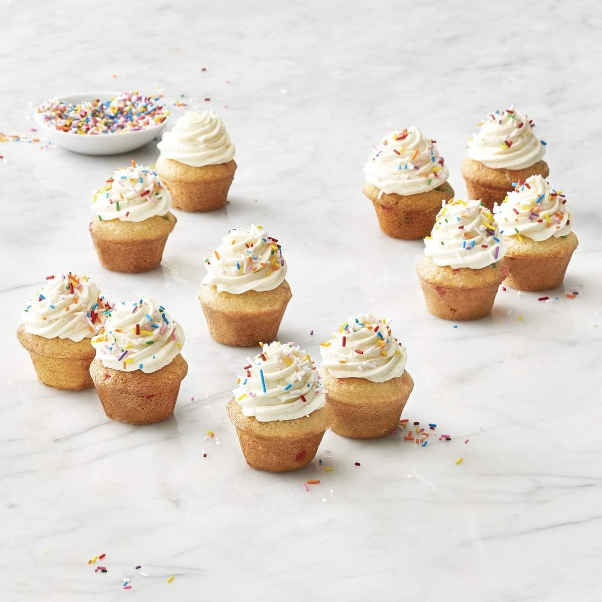 24-Count Silicone Mini Muffin Pan with Confetti Design - Perfect for Baking Cupcakes, Muffins, and Party Treats