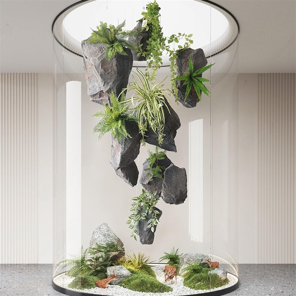 Artificial Fake Rocks - PU Foam Landscape Enclosure Stones for Outdoor Decoration, Gray - Perfect for Garden, Yard & Patio Landscaping