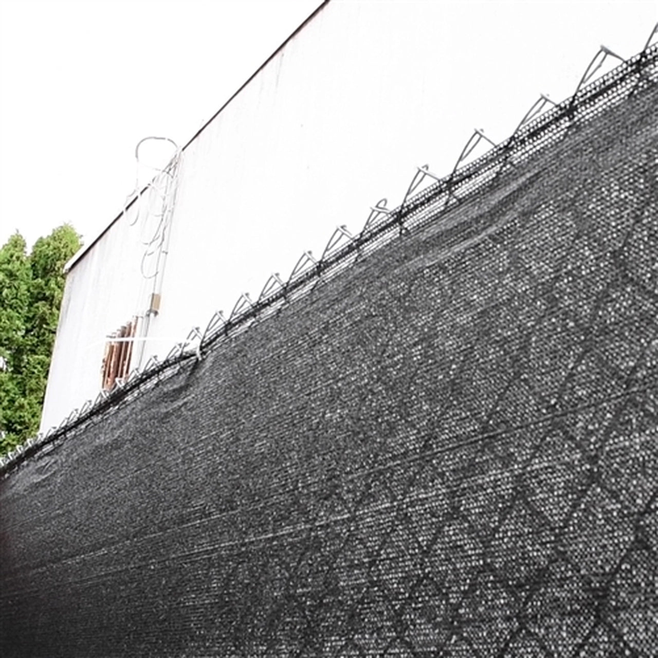 Aleko 6x150 Feet Black Privacy Fence Screen with Lock Holes - Heavy Duty Mesh Fabric for Backyard, Garden, and Pool Privacy Protection