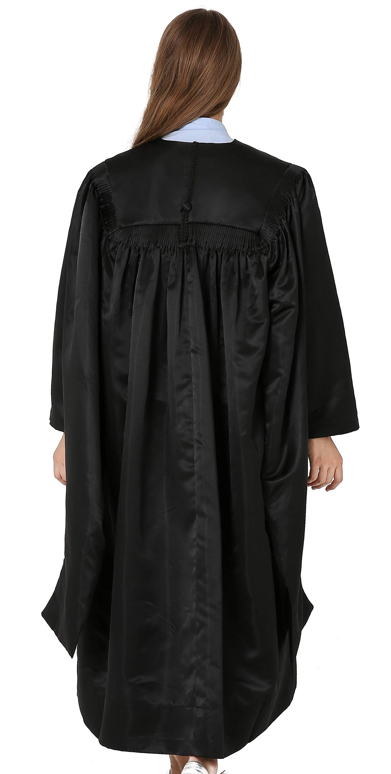 GraduationMall Unisex Deluxe Master Graduation Gown - Premium Quality Academic Robe for College & University Graduation Ceremonies, PhD & Master Degree Commencement