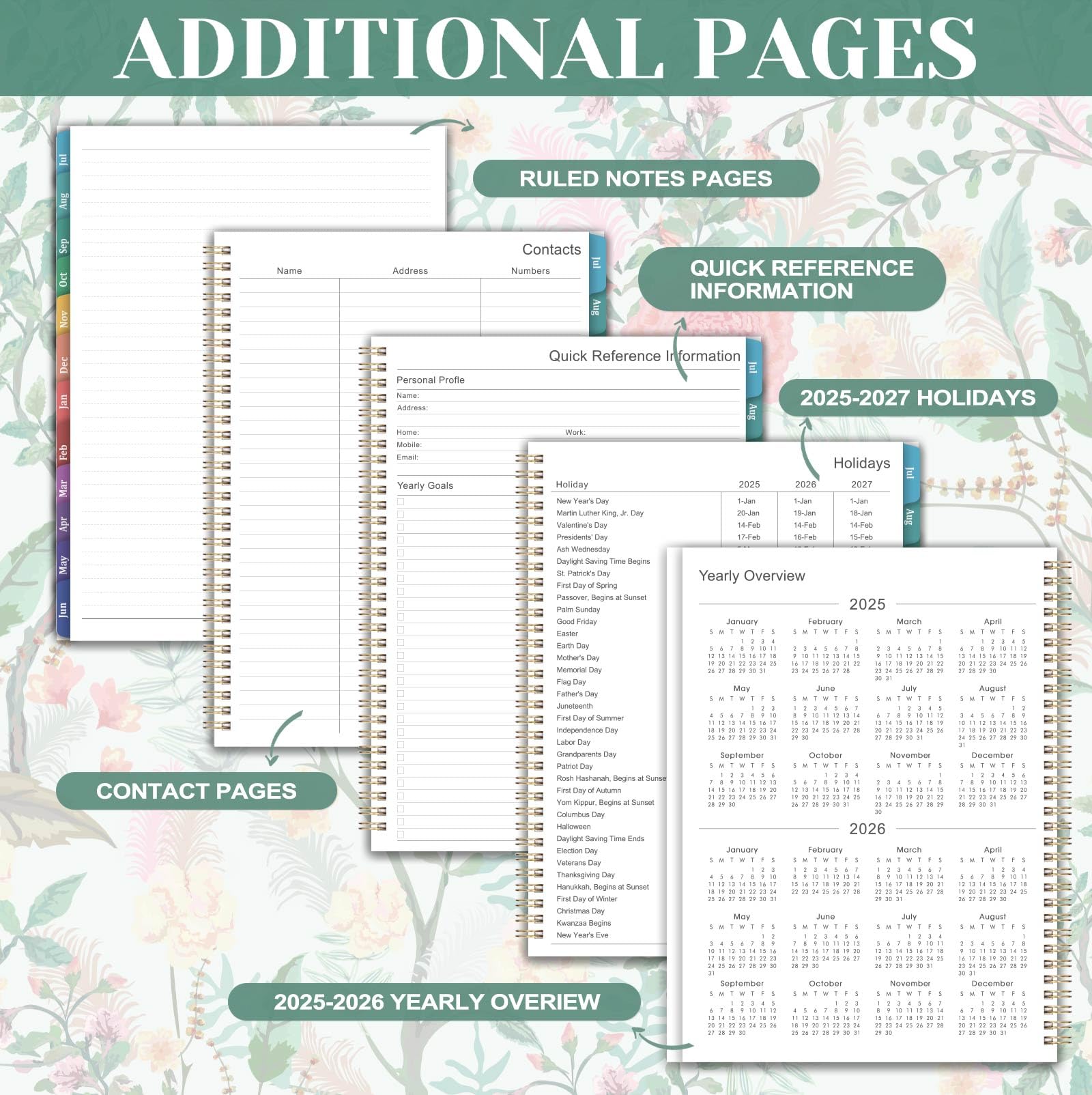 2025-2026 Academic Planner - July 2025 to June 2026 Weekly & Monthly Organizer with Colorful Tabs, 9