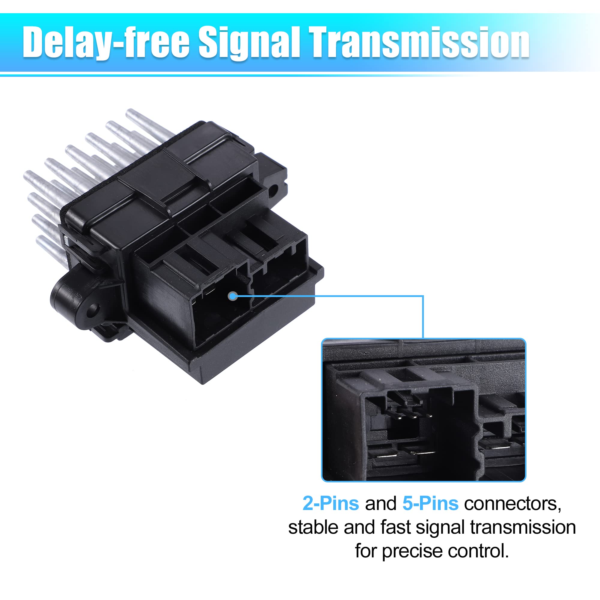 X AUTOHAUX Blower Control Module Compatible with Cadillac Escalade CTS, Chevrolet Silverado Suburban Tahoe, GMC Sierra Yukon - Heater Control Resistor Replacement Part 15141283 13501703 13598090 22811003 84178783 - Perfect for HVAC System Repair & Maintenance