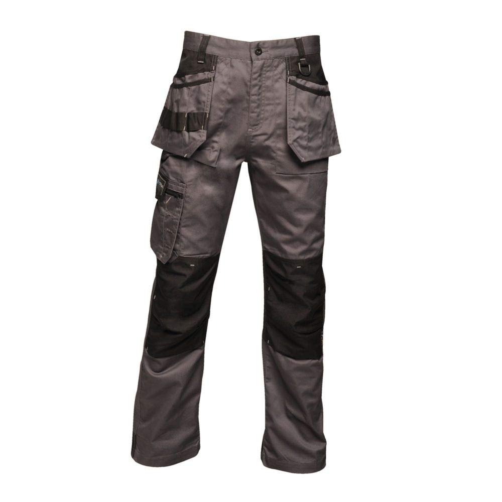 Regatta Men's Incursion Work Trousers 36R Iron Gray - Durable Work Pants for Construction, Landscaping & Outdoor Jobs