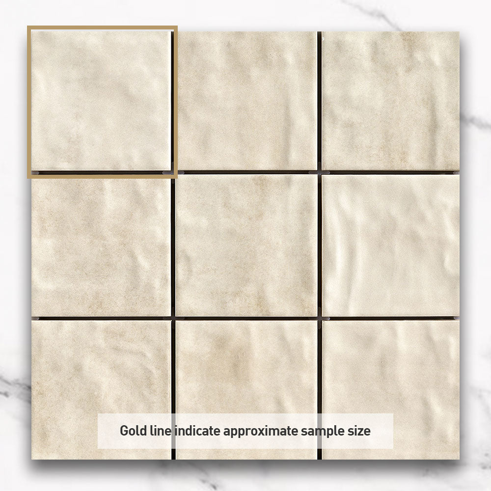 Premium Marrakesh Beige 120X120 Zellige Matte Square Tile - Moroccan Inspired Wall & Floor Tile for Bathroom, Kitchen Backsplash, and Shower Surround