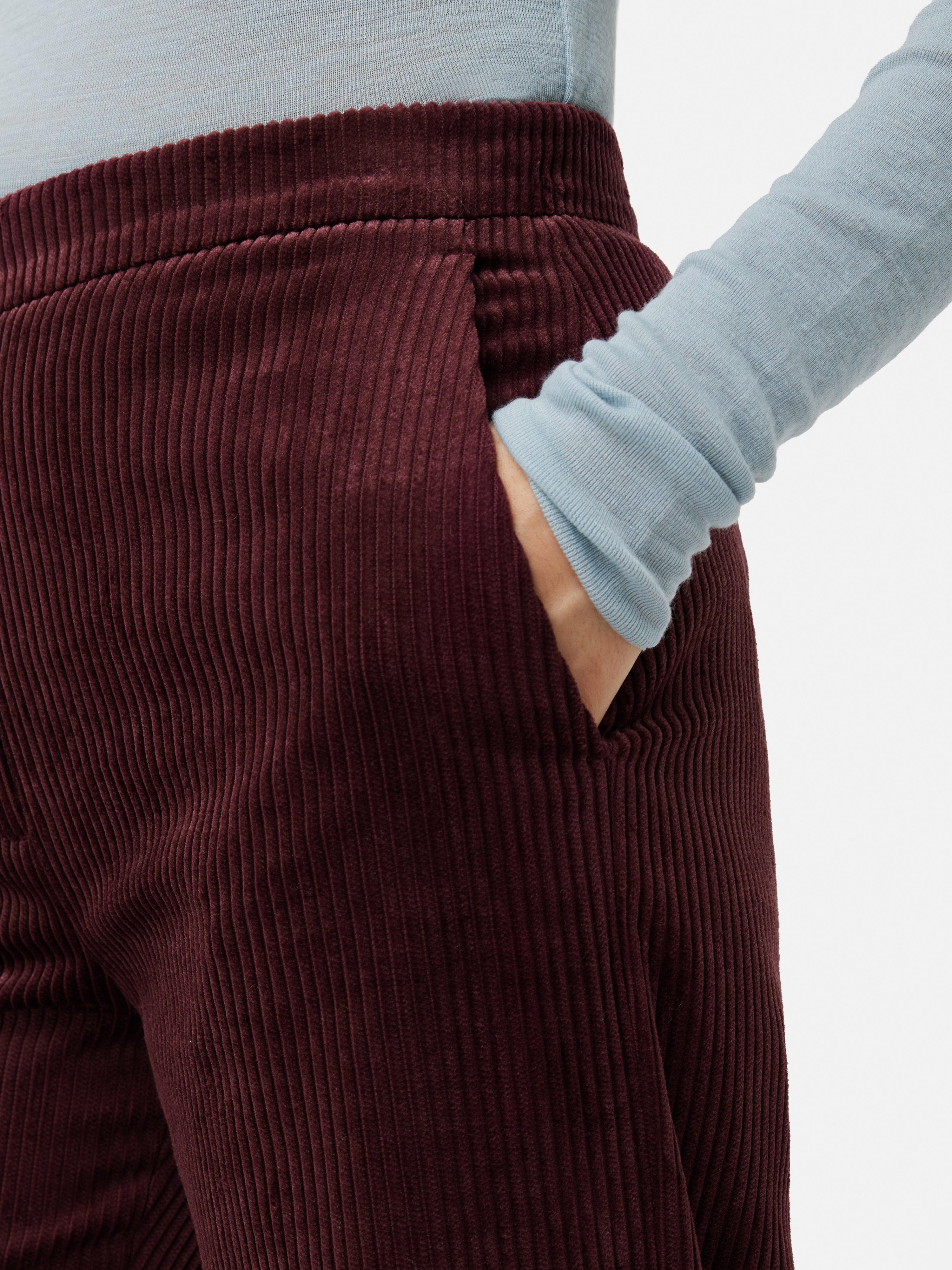 Stylish Wide Leg Jumbo Cord Pants for Women - Comfortable Purple Corduroy Trousers | Perfect for Casual Outings, Office Wear & Fall Fashion