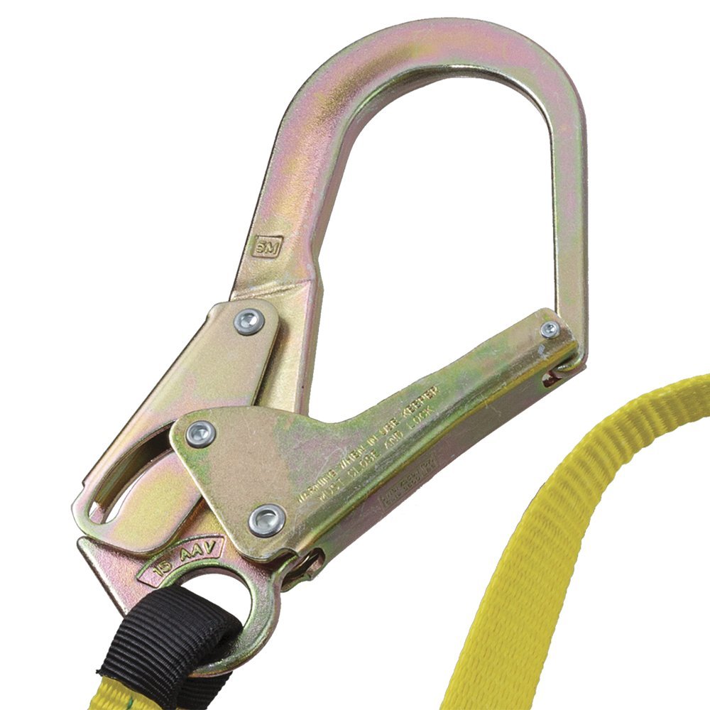 Peakworks 6 ft Double Leg Safety Lanyard with Shock Absorber - Fall Protection Equipment with Snap Hook & 2 Rebar Hooks - OSHA Compliant Black/Green Safety Harness (V8104426) - Ideal for Construction, Roofing & Industrial Work at Heights