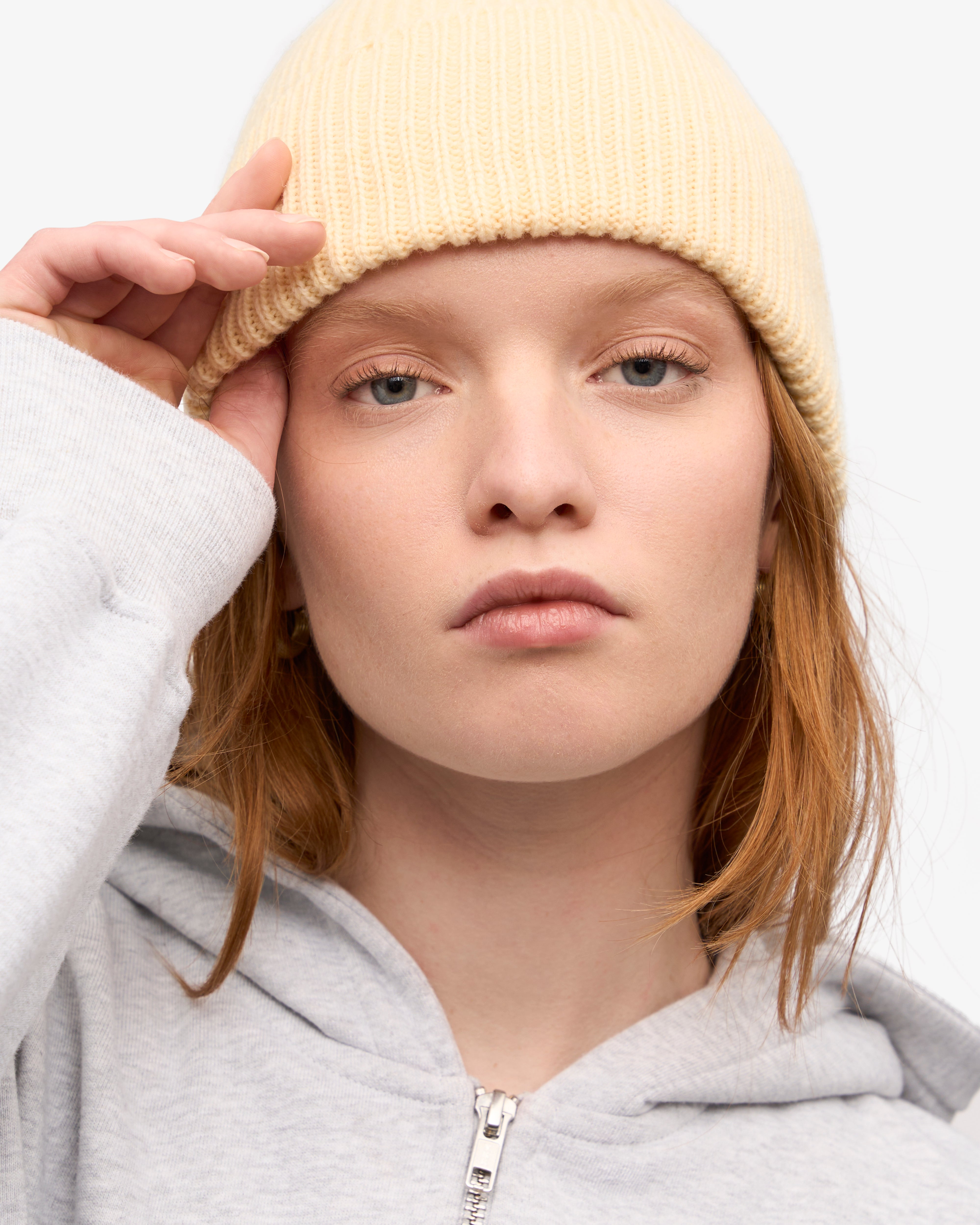Soft Yellow Merino Wool Beanie for Women & Men - Warm Winter Hat for Skiing, Hiking & Outdoor Activities