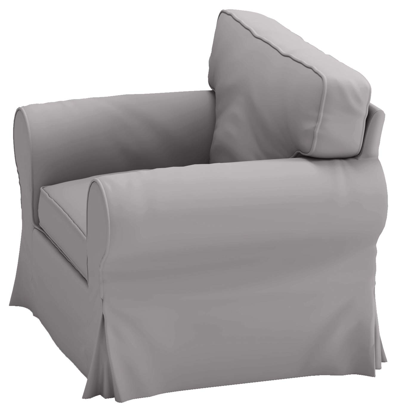 Dense Cotton Ektorp Chair Cover Replacement - Heavy Duty Gray Slipcover for IKEA Ektorp Armchair | Perfect for Living Room, Bedroom & Home Decor
