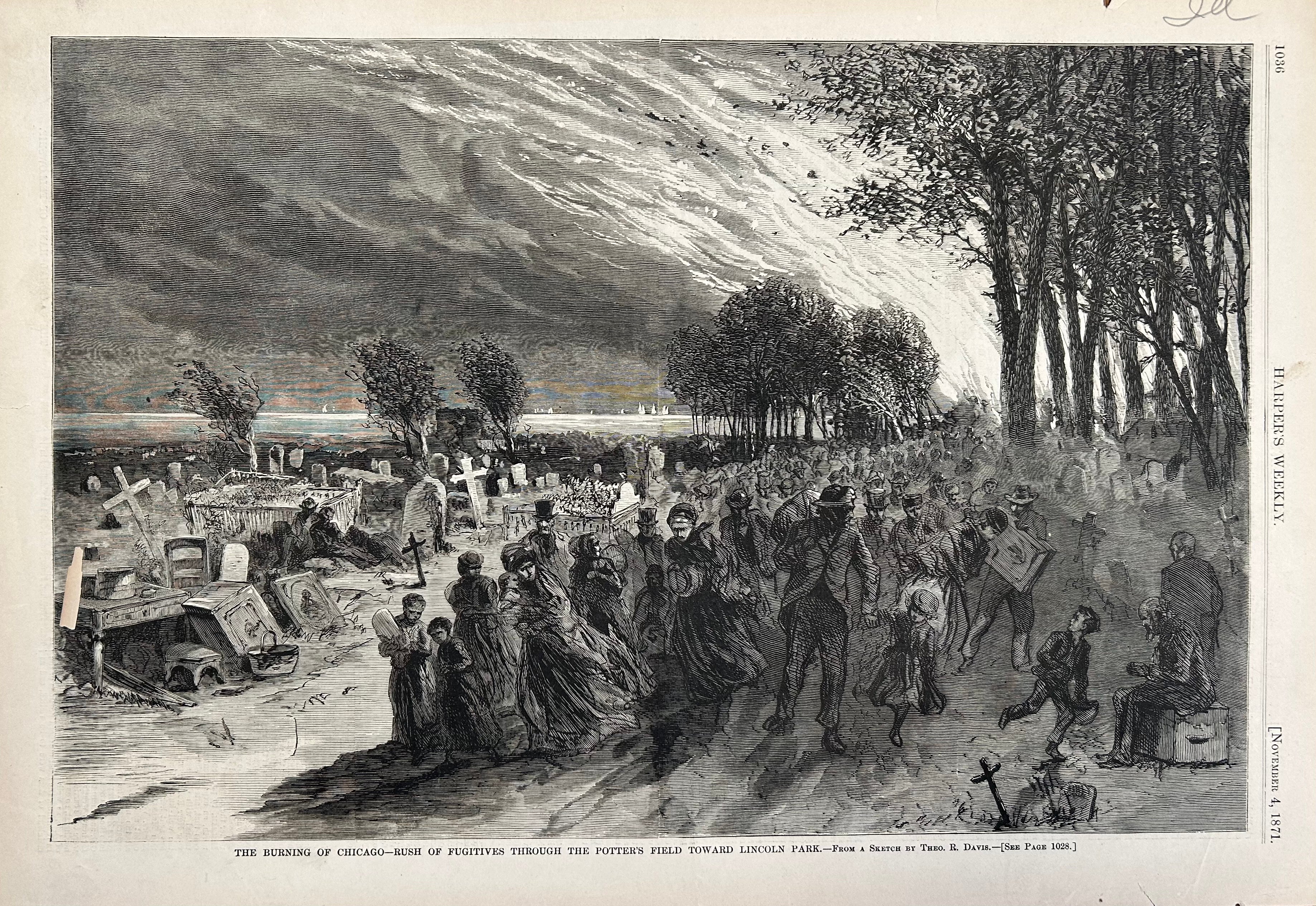 The Burning of Chicago: Historical Account of Fugitives Fleeing Through Potter's Field to Lincoln Park | Civil War Era Chicago History Book for Students & History Buffs