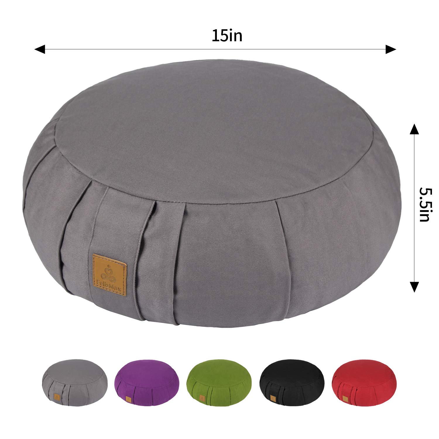 Organic Cotton Zafu Meditation Cushion - 15
