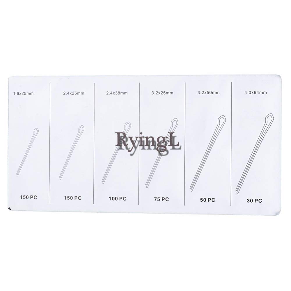 Ochoos 555Pcs Clevis Pin & Cotter Pin Assortment Kit - U-Shaped Hardware Repair Tool Set with Storage Box | Ideal for Automotive, Machinery, and DIY Home Repairs