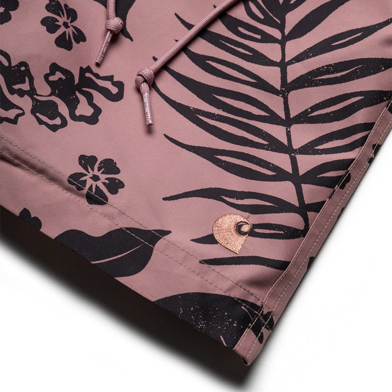 Carhartt WIP Slater Trunks - Woodblock Print & Glassy Pink Swimwear for Men | Beach, Pool & Summer Vacation Essentials