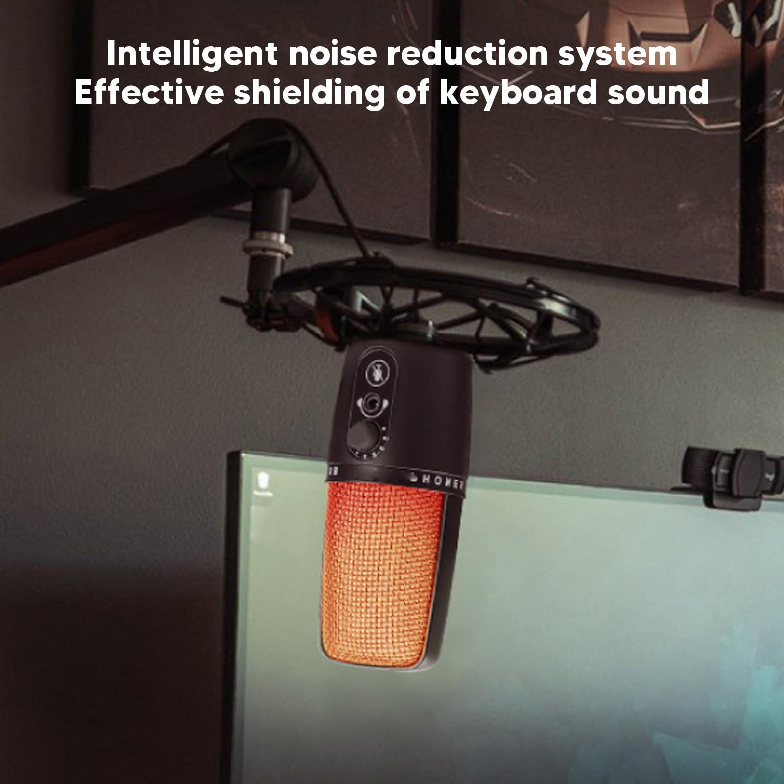Professional USB Microphone with Cardioid Condenser & RGB Lighting - Noise Cancelling Podcast Mic with Adjustable Tripod Stand for Gaming, Streaming, Recording, Voice Chat (Perfect for Twitch, Discord & YouTube)