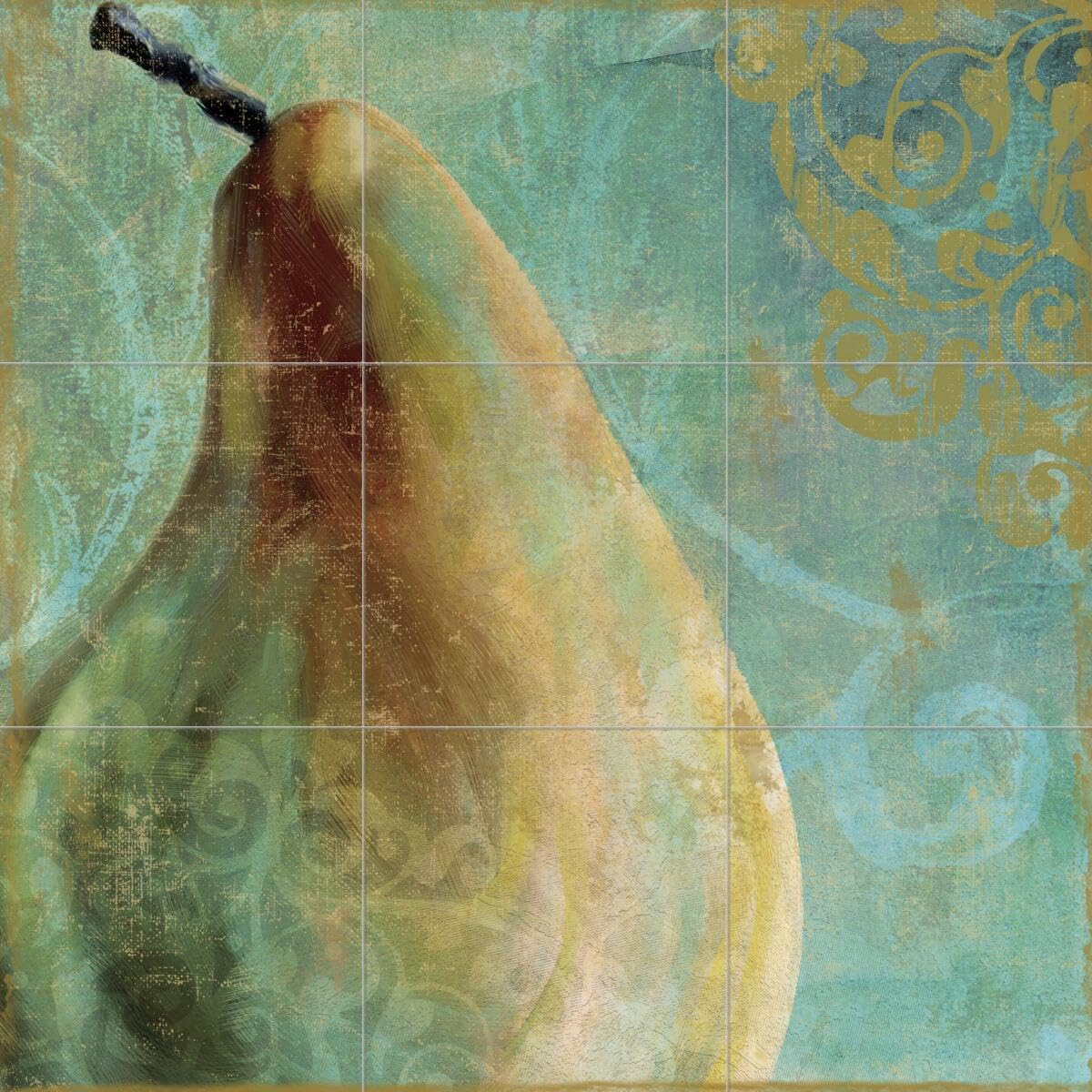 Ceramic Backsplash Tile Mural - Fruit & Vegetable Kitchen Decor - Color Bakery Fruit Palette I - Perfect for Kitchen & Bathroom Renovations