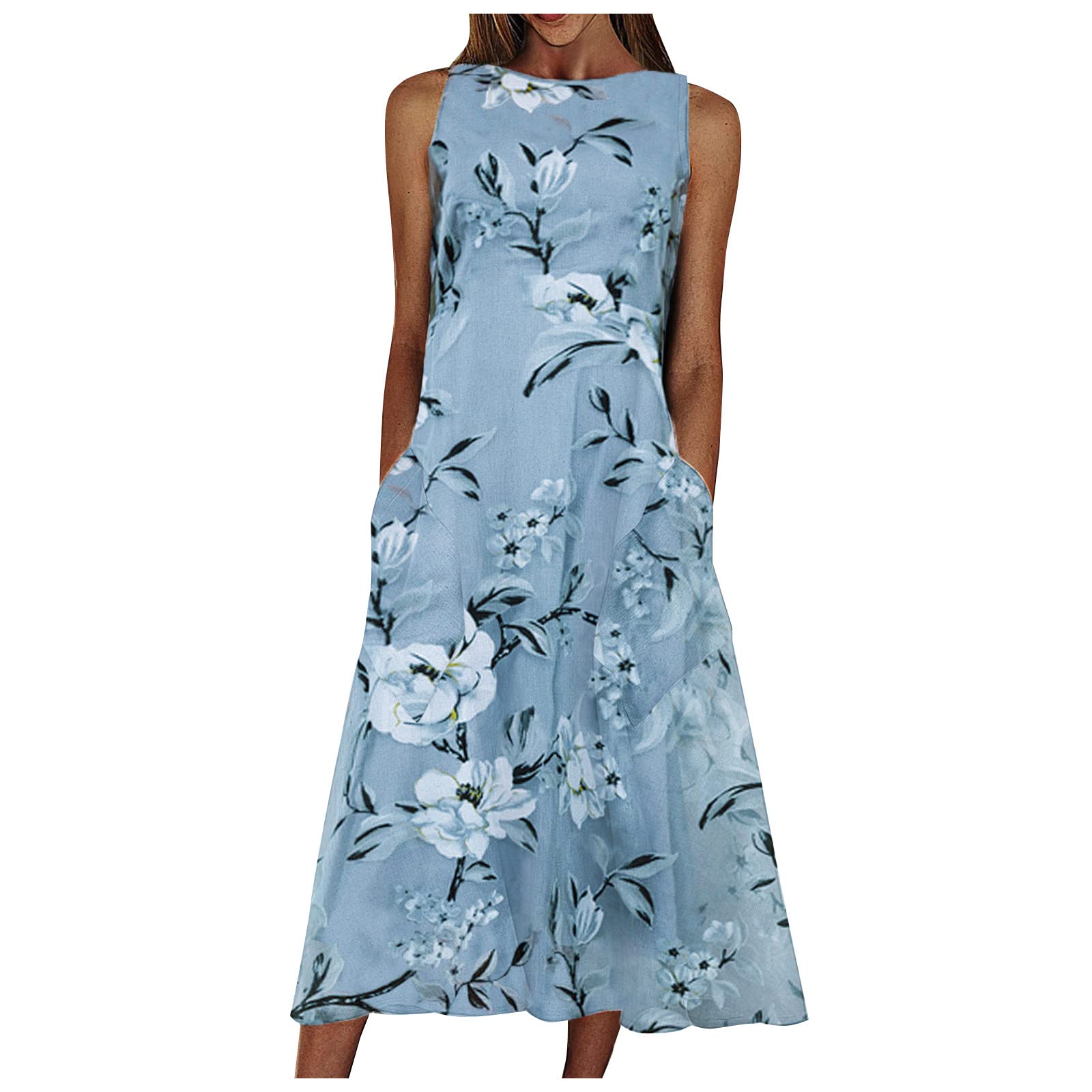 Women's Summer Maxi Dresses 2023 - Casual Sleeveless Tank Top Mini Dress for Beach, Easter, Maternity - Petite to Plus Size S-3XL | Perfect for Vacation, Party & Outdoor Activities