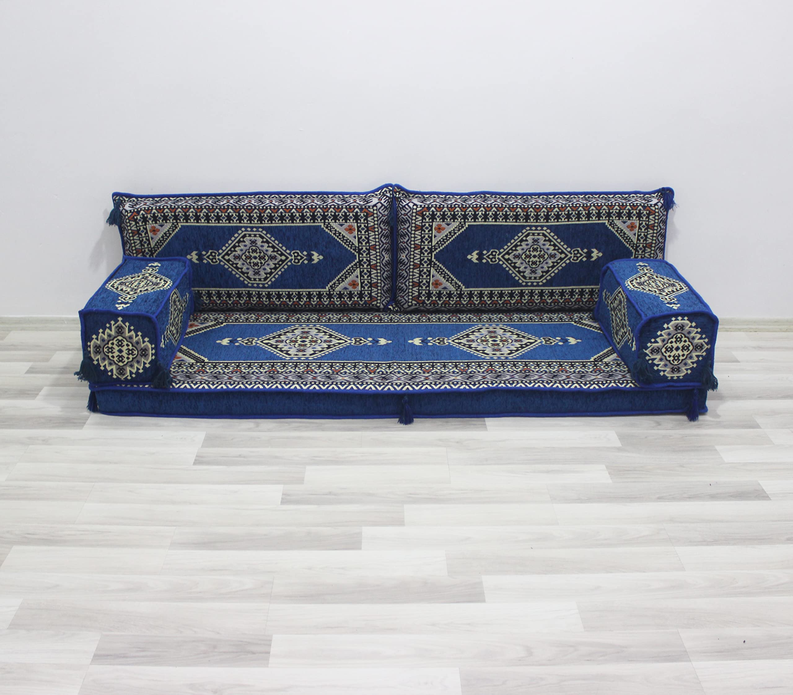 Luxury Arabic Sofa Set - Moroccan Floor Cushions & Seating Cushions for Majlis | Traditional Diwan & Living Room Sectional Sofa | Perfect for Home Decor, Lounge Areas & Cultural Gatherings